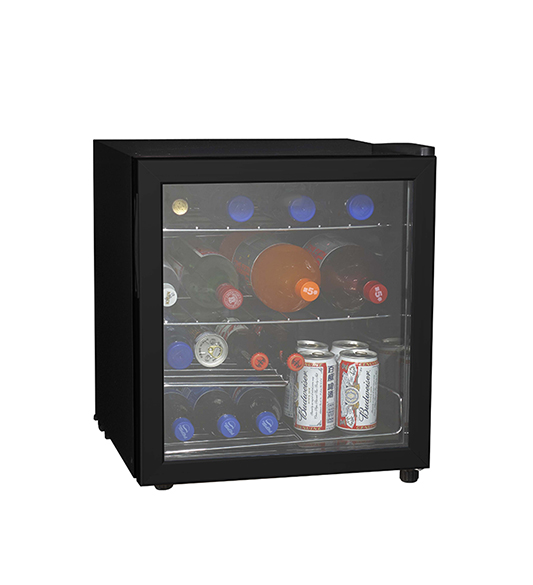 Black Refrigerator With Glass Door Wine Cooler JC-46